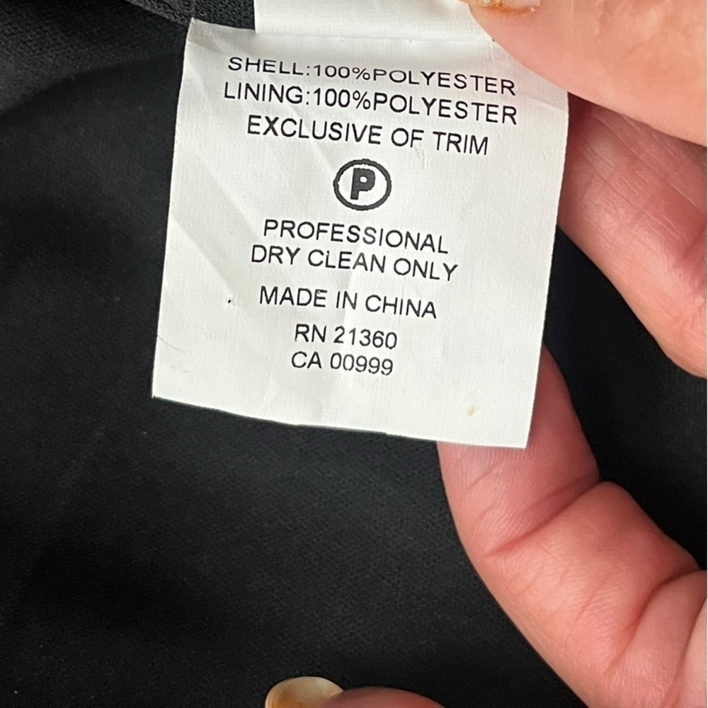 Kennedy blue Lexi midi, black satin one shoulder dress size 4 style #28432. - Picture 11 of 12